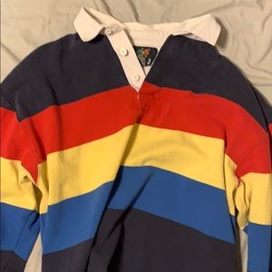 Lands’ End vintage rugby long sleeve polo